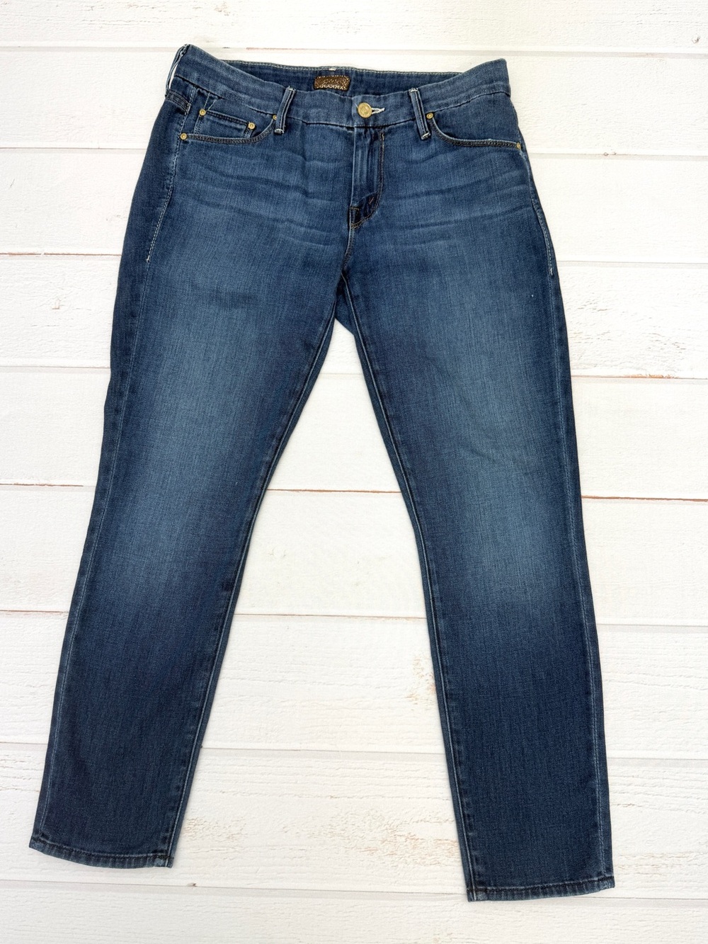 MOTHER The Looker Crop Double Take Jeans 28